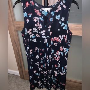 DR2 - colorful ~ floral ~ pleated - sleeveless dress